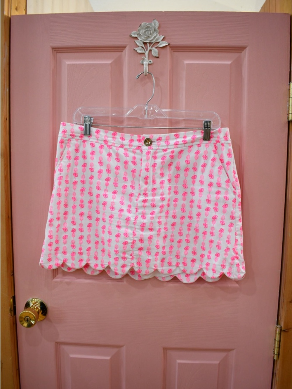 Lilly Pulitzer Pink & White Scallop Hem Printed Skort - Picture 3 of 6